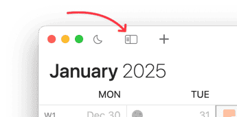 Hide / Show Calendar List Icon