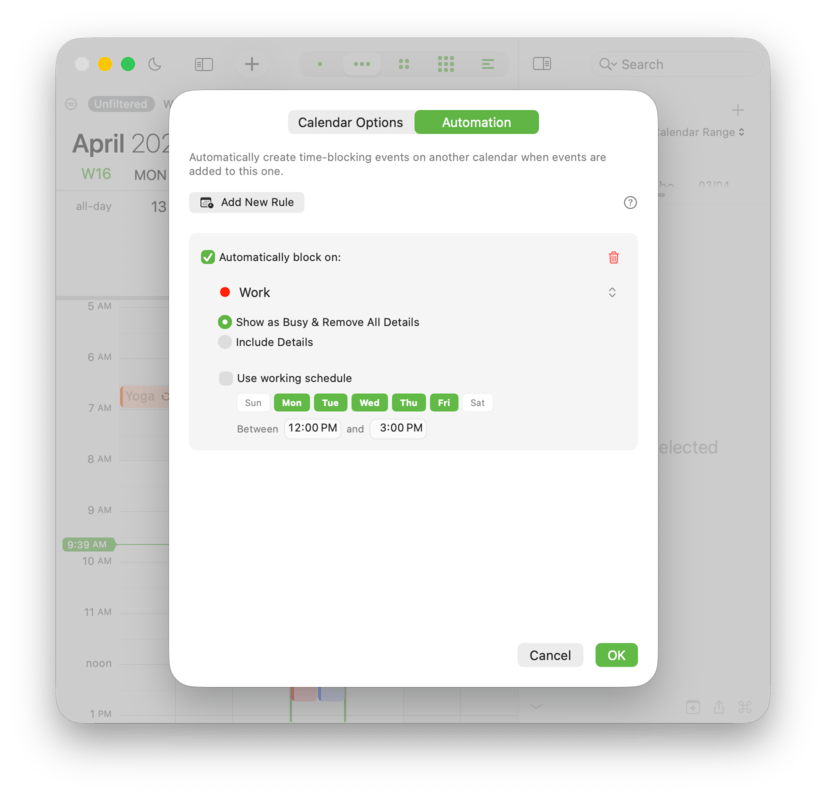 New Automation Rule