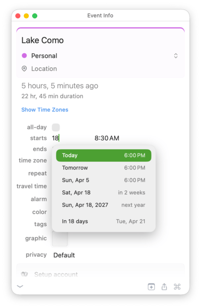 Typing 18 shows multiple interpretations