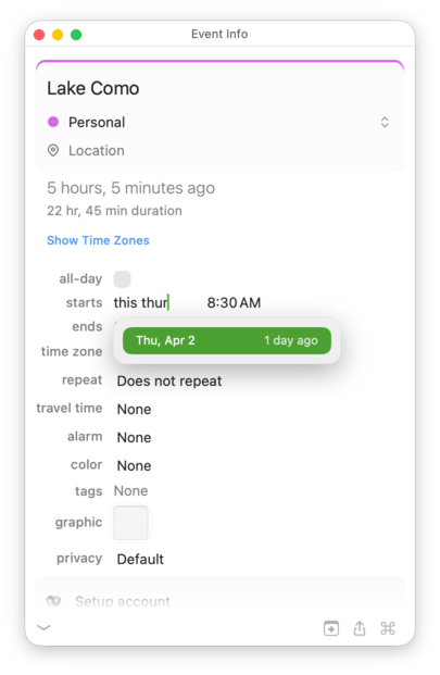 Typing this thur suggests this Thursday