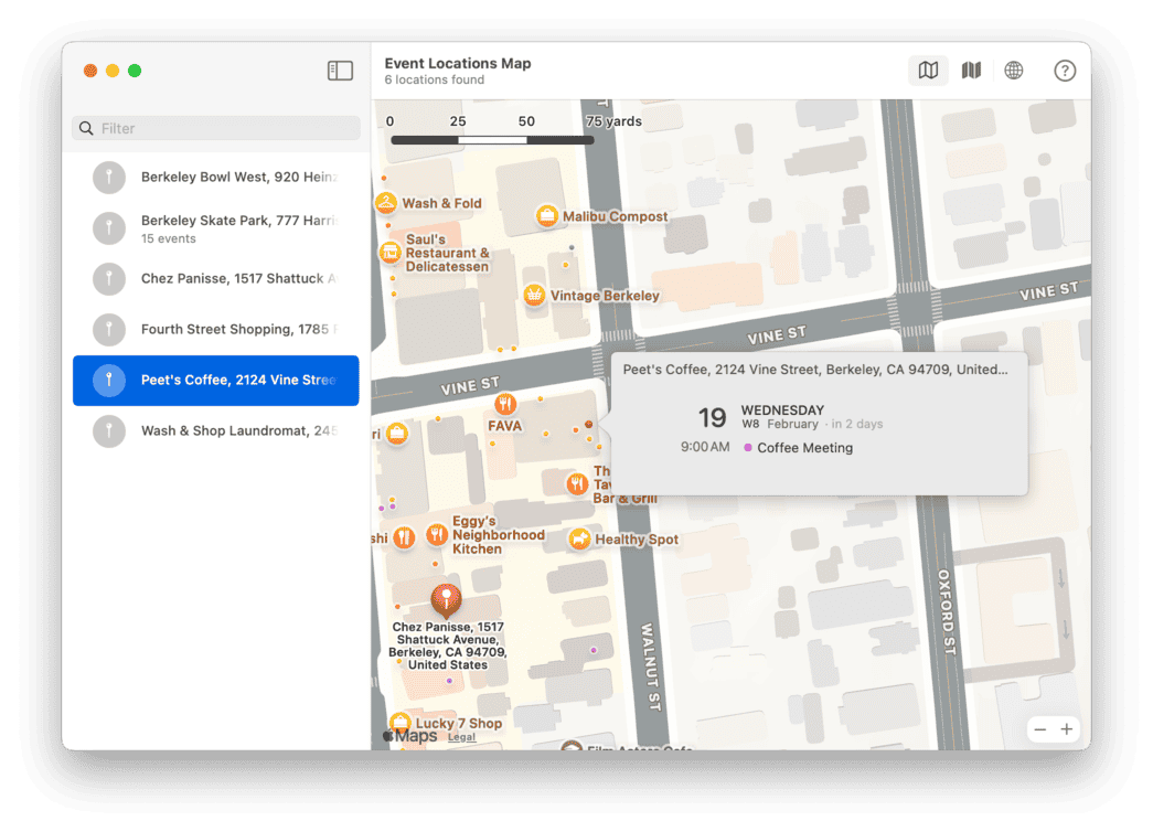 Event Location Map