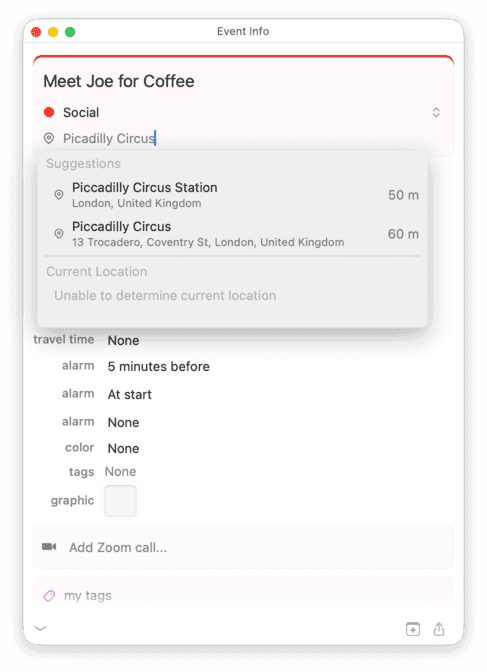 Location Pop-up