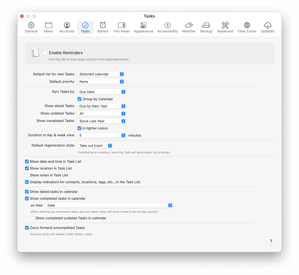 Task Settings