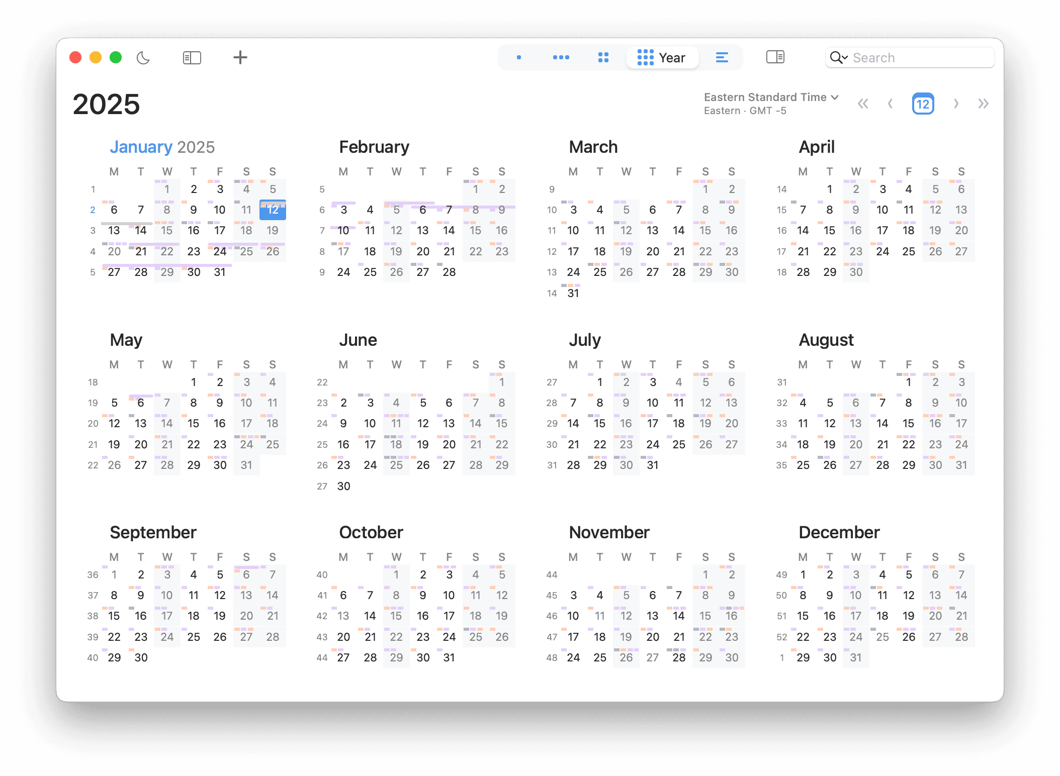 Year View Busy Apps By Beehive