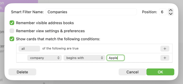 Smart Filter - Apple