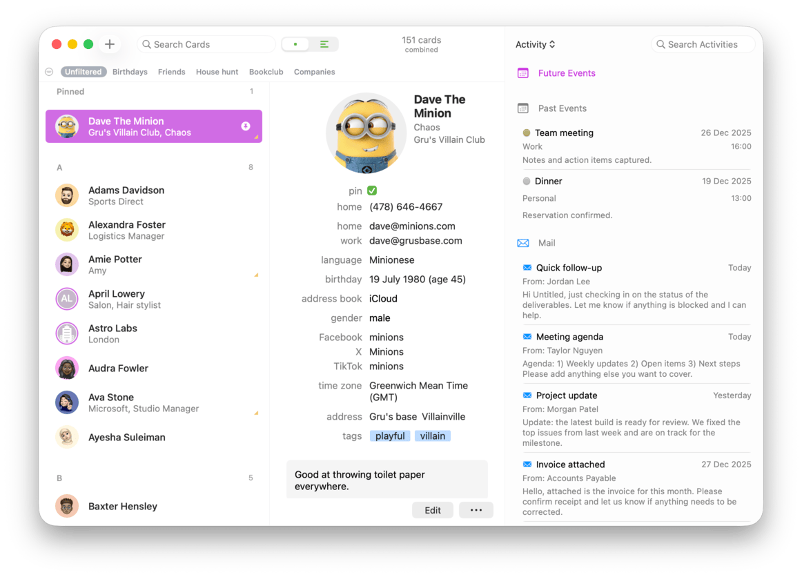 BusyContacts for macOS