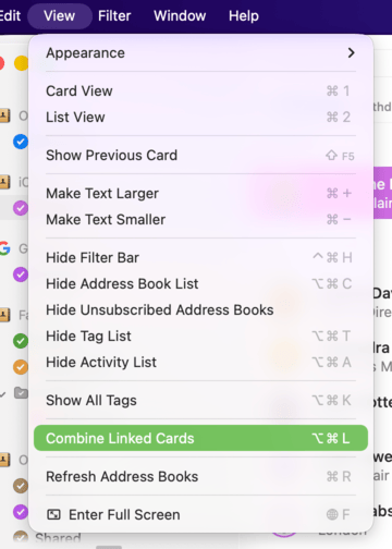 Combine Linked Cards