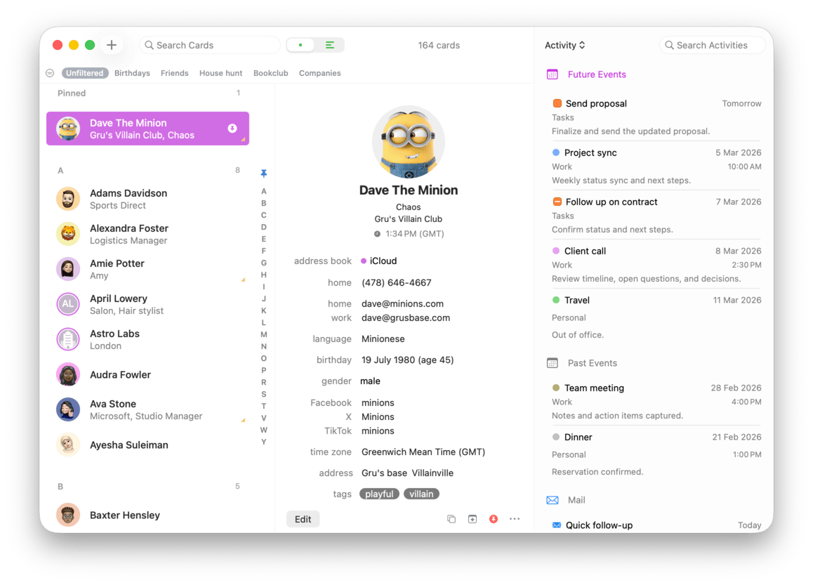 BusyContacts for macOS