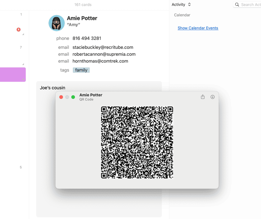 QR Code Generator Window